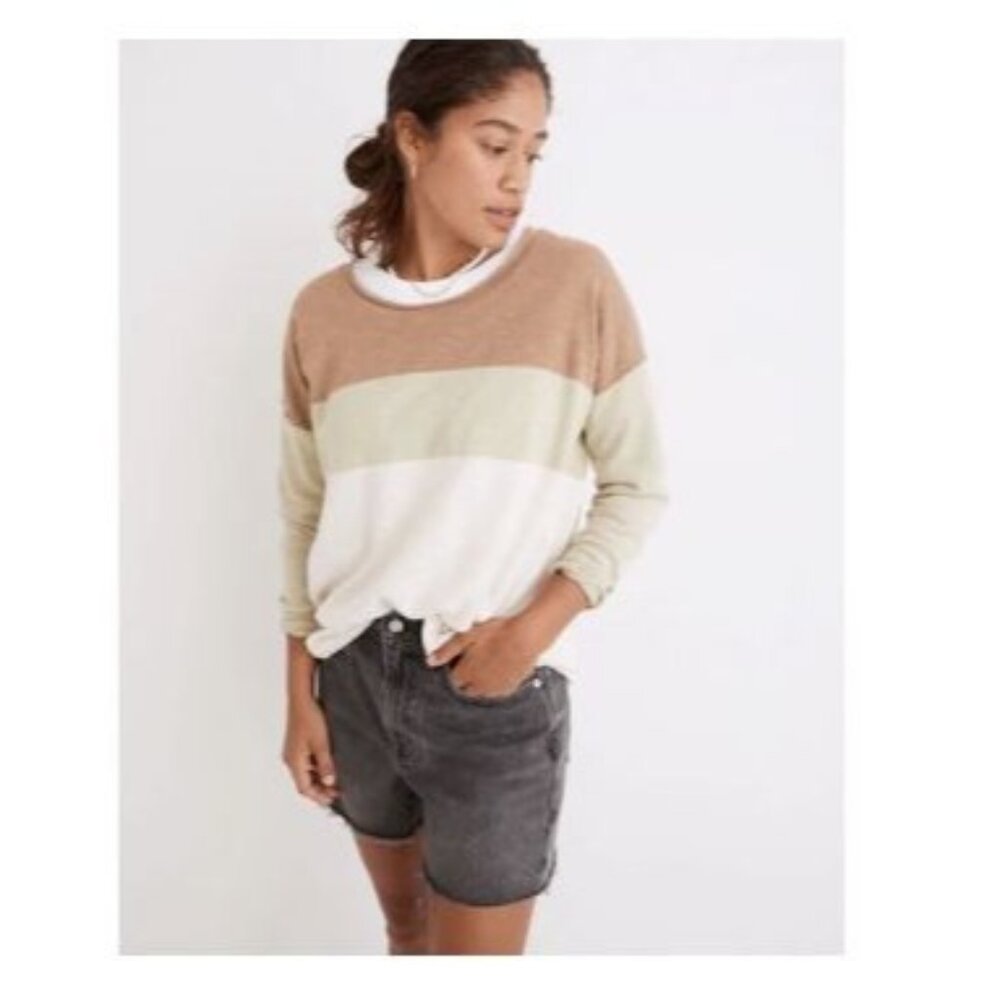 Madewell Linen Blend Palmdale Pullover Sweater size Small‎